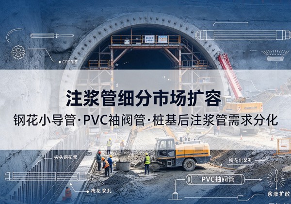 岭东注浆管细分市场扩容，隧道钢花小导管、PVC 袖阀管、桩基后注浆管需求分化